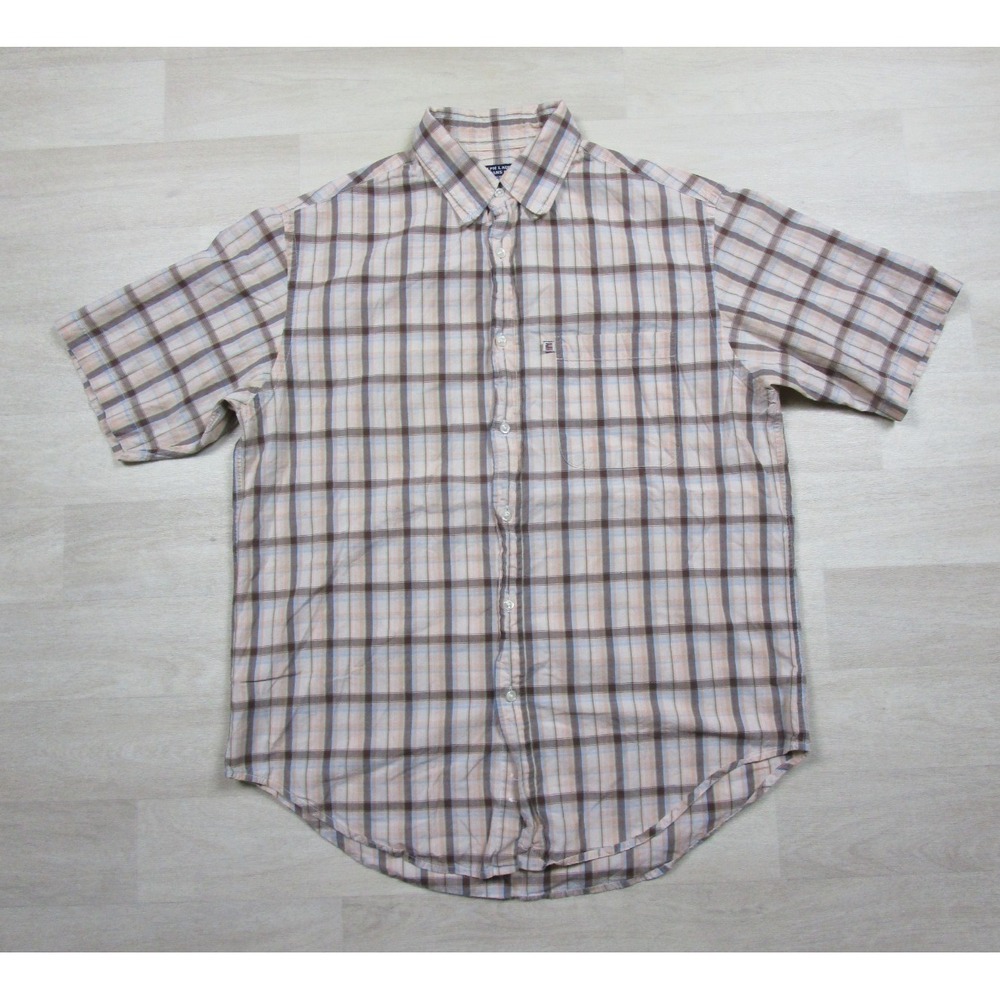 Ralph Lauren Polo Jeans Co Camp Shirt Men's (M) Plaid Short Sleeve Vintage 90s‎